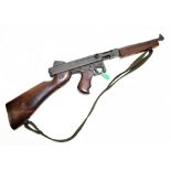 A deactivated Thompson .45 ACP sub machine gun, No 729198, with deactivation certificate numbered