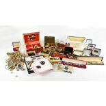 A quantity of costume jewellery including brooches, simulated pearls, fashion watches, etc,