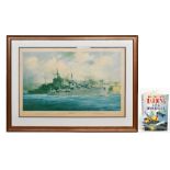 ROBERT TAYLOR; a limited edition print of H.M.S. Kelly, no.512/2000, signed by the artist and also