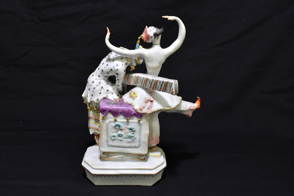 MEISSEN; an abstract figure group designed by Peter Strang, painted marks to base, impressed - Image 3 of 14