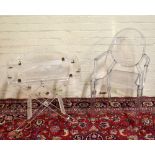 PHILIPPE STARCK FOR KARTELL; a Louis ghost chair, together with a similar butler's tray and