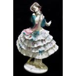 MEISSEN; a figure of Estrella from the Russian ballet series designed by Paul Scheurich, painted