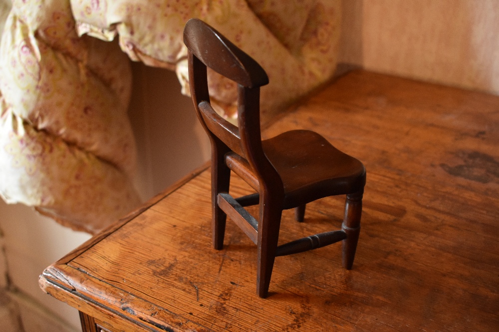 A Victorian miniature apprentice table modelled as a circular mahogany breakfast table, with - Image 11 of 11