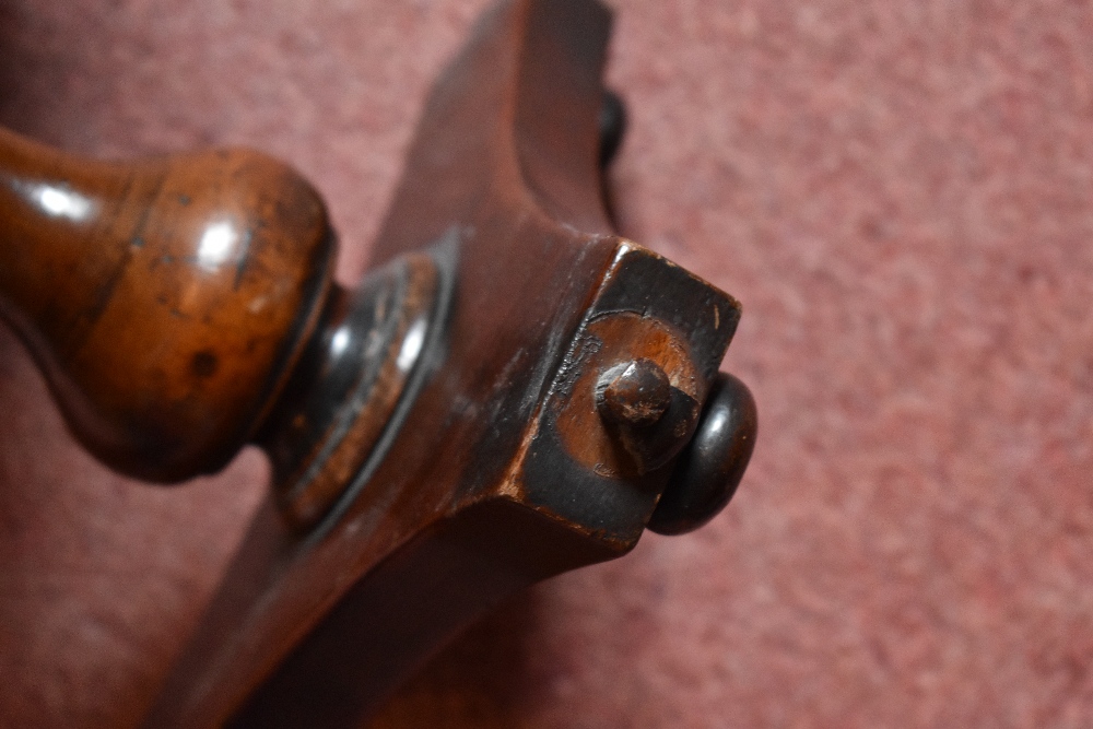 A Victorian miniature apprentice table modelled as a circular mahogany breakfast table, with - Image 9 of 11