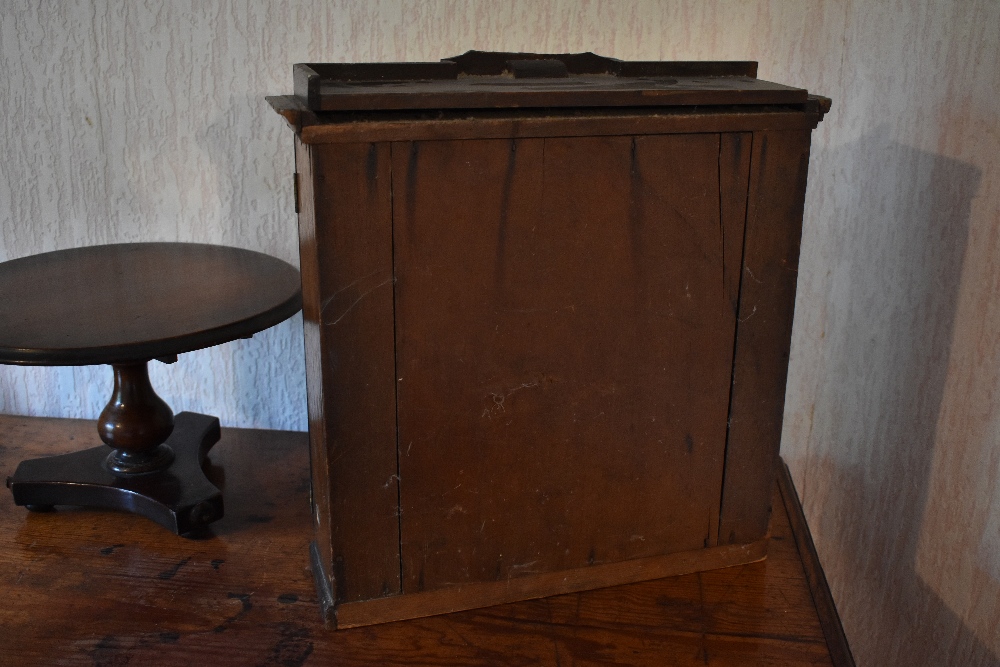 A Victorian miniature apprentice table modelled as a circular mahogany breakfast table, with - Image 3 of 11