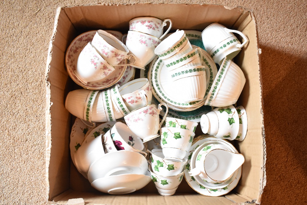 A miscellany of tea services including a Regency bone china part tea service decorated in pink - Image 2 of 7