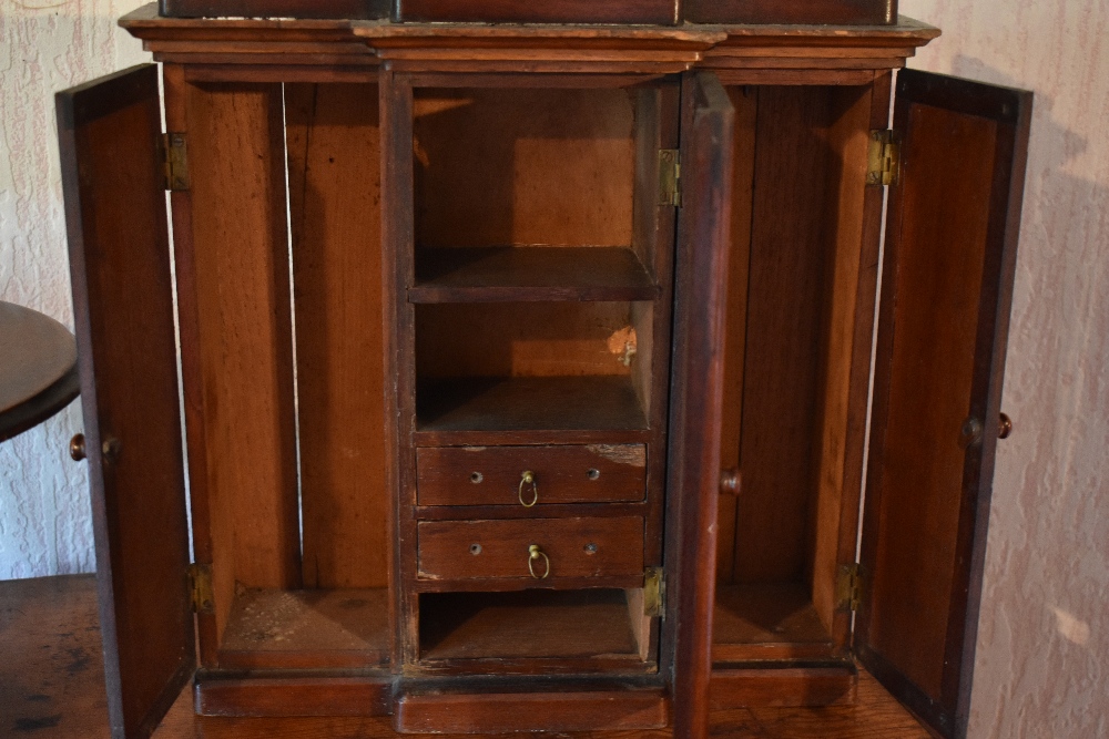 A Victorian miniature apprentice table modelled as a circular mahogany breakfast table, with - Image 4 of 11