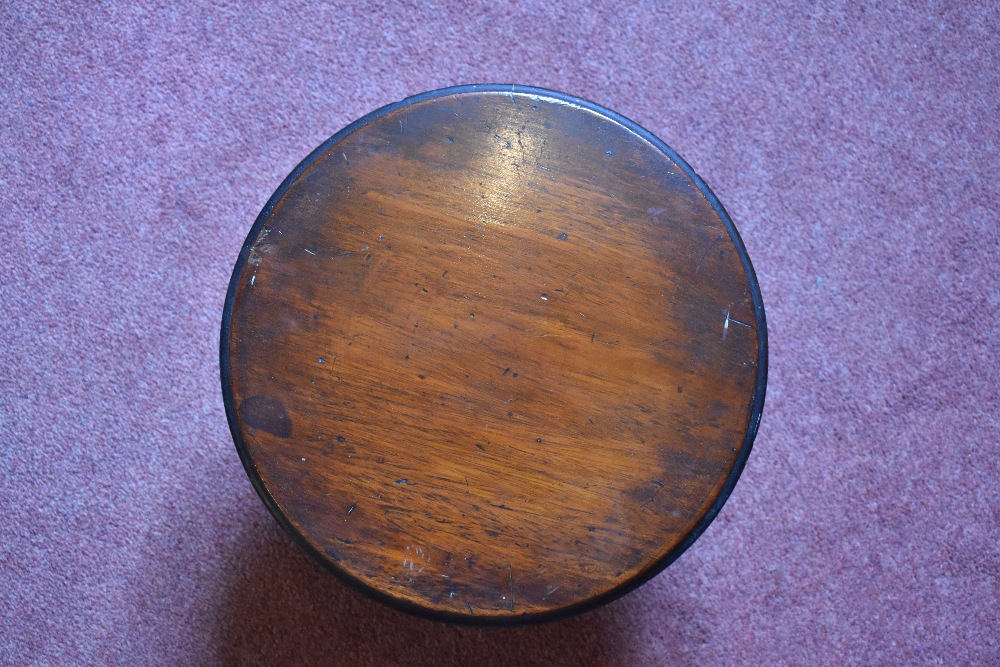 A Victorian miniature apprentice table modelled as a circular mahogany breakfast table, with - Image 6 of 11