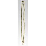 A 9ct gold rope twist necklace, length 47cm, approx 4.6g (af, missing clasp).