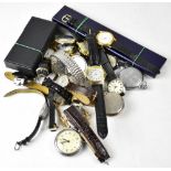Various vintage and modern ladies' dress watches, mostly with quartz movements.