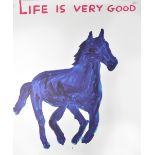 AFTER DAVID SHRIGLEY (born 1968); lithograph poster, 'Life Is Very Good', 80 x 60cm.