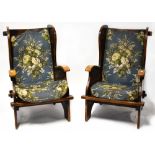 Four early 20th century Arts and Crafts arm chairs,