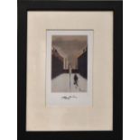AFTER HAROLD RILEY; a signed black and white print depicting a 'knocker-up',