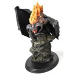 THE LORD OF THE RINGS; a polystone figures of Gandalf the Grey (af) and Balrog: Flame of Udon,