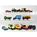 A quantity of diecast model cars and vehicles, mainly Matchbox, to include trucks, racing cars,