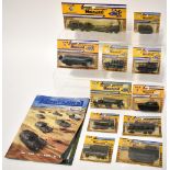 ROCO MINITANKS; HO model miniatures, mostly in unopened blister packs, mainly military tanks,