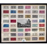 LIVERPOOL INTEREST; a framed montage of Overhead Railway ticket stubs,