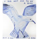 AFTER DAVID SHRIGLEY (born 1968); lithograph poster, 'I Did Not Ask To Be A Bird, But I Am A Bird',