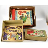 A quantity of vintage children's boardgames and other games to include 'Bubble and Snatch', Ludo,