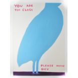 AFTER DAVID SHRIGLEY (born 1968); lithograph poster, 'Please Move Back', 80 x 60cm.