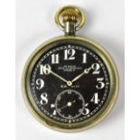 A WWI Royal Flying Corps stainless steel pocket watch,