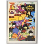 THE BEATLES; a 'Yellow Submarine' reproduction poster, 87 x 61cm, mounted within a clip frame.