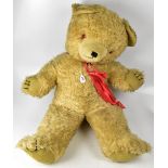 DEAN RAGBOOK; a large stuffed teddy bear, c1970s, length 103cm.