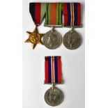 A WWI full-size medal trio to include Defence Medal, British War Medal and the 1939-45 Star,