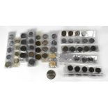 A small coin collection of predominantly pre-decimal UK coinage and some world coins,