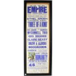 An original advertising poster for the Liverpool New Empire Theatre, Lime Street, Liverpool,