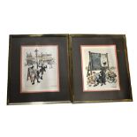 AFTER MARGARET CHAPMAN (1940-2000); two signed prints, city newspaper boys in period costume,