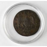An American 1787 Massachusetts Commonwealth one cent coin,