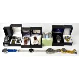 A quantity of mainly gentlemen's wristwatches to include Bradford Exchange collectors' watch