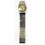 A WWII German officer's stainless steel wristwatch by Tresor,