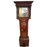 GABRIEL SMITH, CHESTER; an 18th century oak longcase clock,