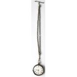 A Victorian hallmarked silver open face key wind pocket watch,