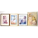 AFTER MARGARET KANE; four colour lithographs, girls in various poses,