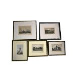 A group of eight late 19th century Liverpool related engraving, some hand tinted,