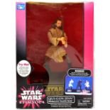 STAR WARS; an interactive money bank Qui-Jon Jinn, in original box.