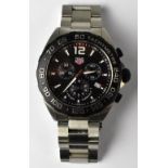 TAG HEUER; a 'Formula 1' 43mm quartz chronograph gentlemen's sports watch,