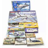 A collection of assorted Airfix and other model kits, including Airfix Mosquito, Monogram B-52,