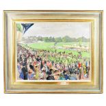 NICK BOTTING (born 1963); oil on canvas, 'Royal Ascot, 2013', signed lower right, 50 x 65cm, framed.