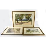 ALASDAIR MACMILLIAN; three watercolours depicting golfers playing at the green, signed and dated