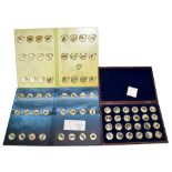 Three cased collectors' sets of coins comprising Diana, Her Life in Pictures complete with Swarovski