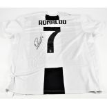 CRISTIANO RONALDO; an Adidas Juventus home shirt, signed to reverse, size large. Additional