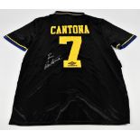 ERIC CANTONA; an Umbro Manchester United 1994-95 ‘Kung Fu Kick’ season retro reproduction away
