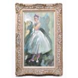 SHERREE VALENTINE DAINES; oil on canvas, ‘Before the Ballet’, signed lower right of the image,