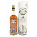 WHISKY; a single bottle of Bowmore Mariner Islay Aged 15 Years Single Malt Scotch Whisky, 70cl
