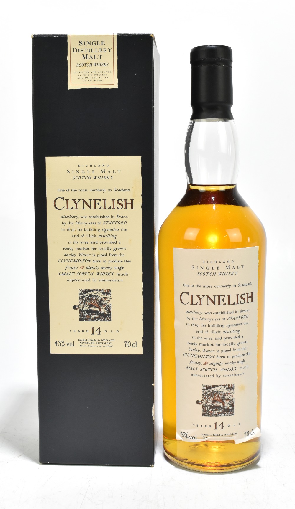 WHISKY; a single bottle of Clynelish Single Malt Whisky, aged 14 years, 70cl, 43%, boxed. Additional