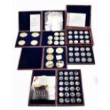 A boxed set of twenty four modern commemorative coins 'Ships of the Royal Navy' with certificate